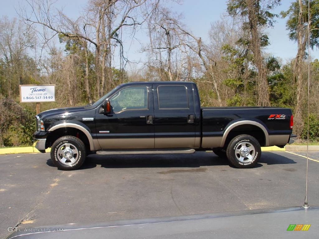 2005 F250 Super Duty Lariat FX4 Crew Cab 4x4 - Black / Tan photo #1