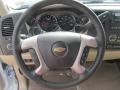 Light Cashmere/Dark Cashmere 2013 Chevrolet Silverado 2500HD LT Crew Cab 4x4 Steering Wheel