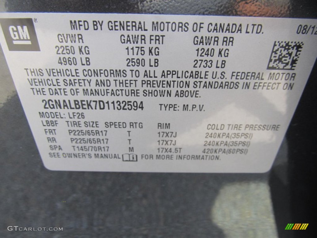 2013 Equinox LS - Ashen Gray Metallic / Jet Black photo #19