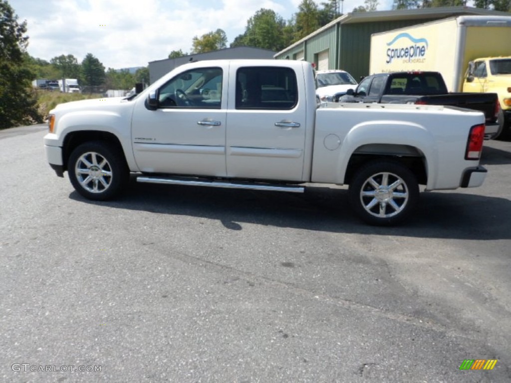 2013 Sierra 1500 Denali Crew Cab AWD - White Diamond Tricoat / Cocoa/Light Cashmere photo #1