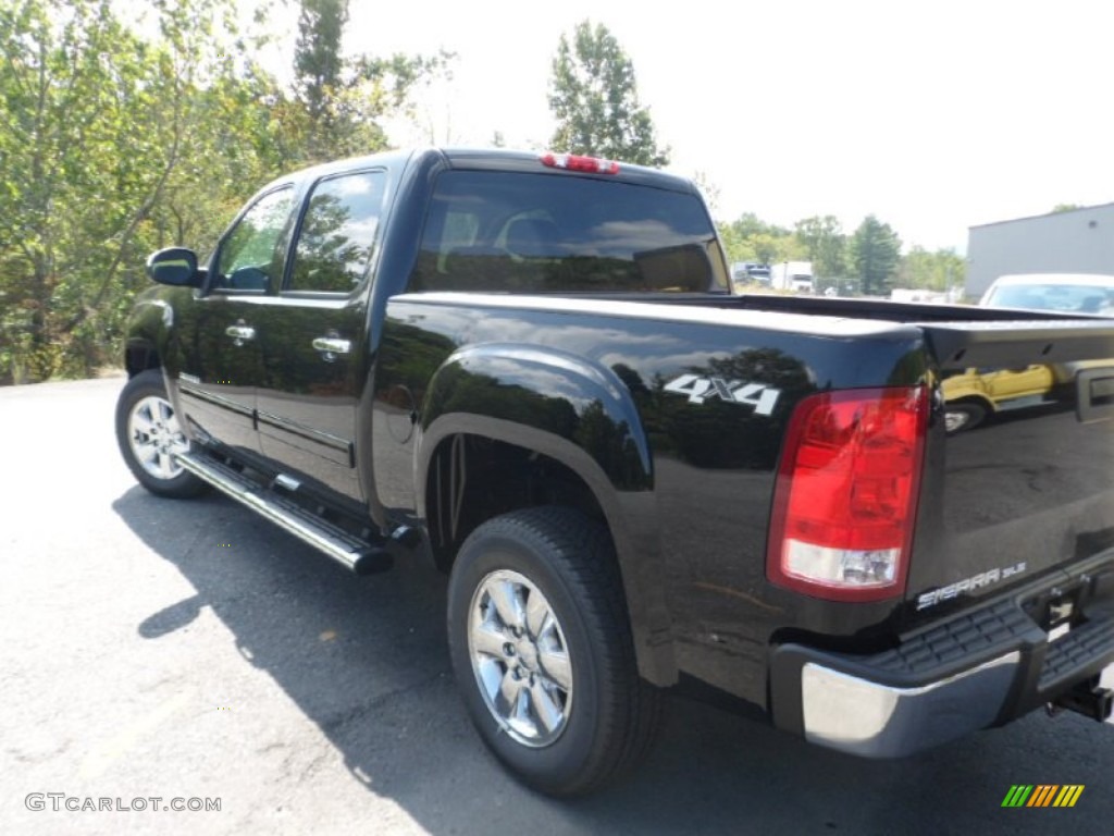 2013 Sierra 1500 SLE Crew Cab 4x4 - Onyx Black / Ebony photo #5