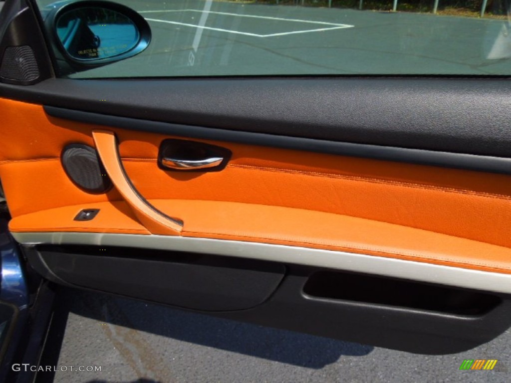 2008 BMW 3 Series 335i Coupe Saddle Brown/Black Door Panel Photo #71142651