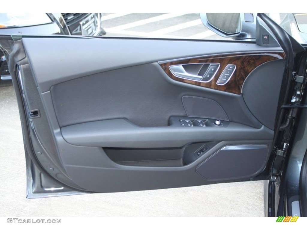 2013 Audi A7 3.0T quattro Prestige Black Door Panel Photo #71143719