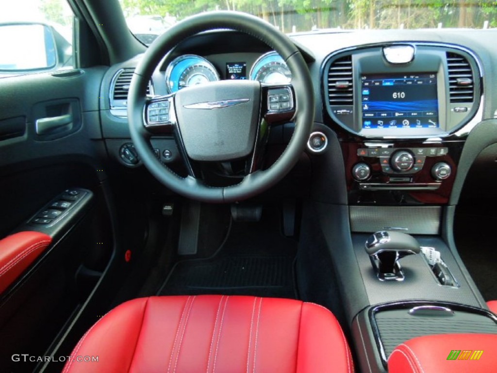 2013 Chrysler 300 S V6 Black/Red Dashboard Photo #71143944