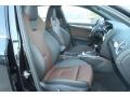 2013 Audi S4 Black/Chestnut Brown Interior Front Seat Photo