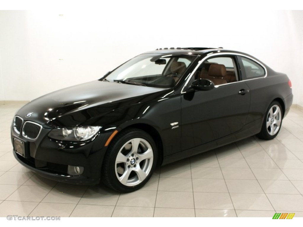 2009 3 Series 328xi Coupe - Jet Black / Saddle Brown Dakota Leather photo #3