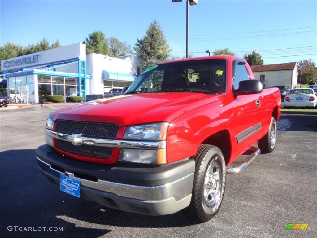 2003 Silverado 1500 Regular Cab 4x4 - Victory Red / Dark Charcoal photo #2