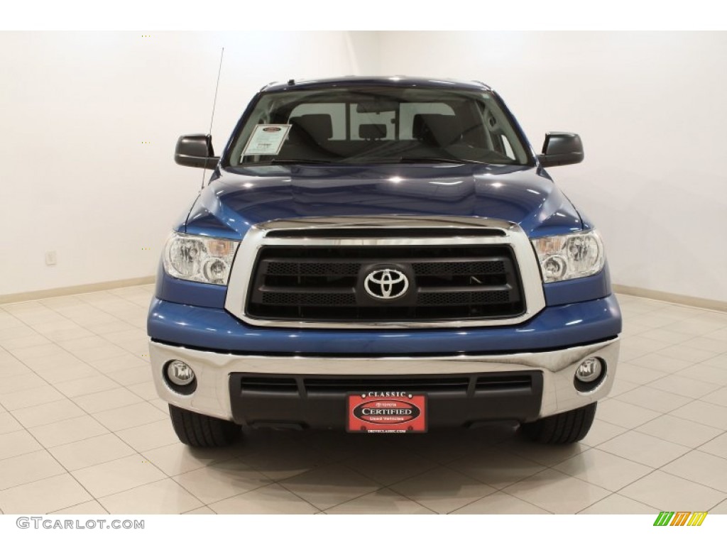 2010 Tundra SR5 Double Cab 4x4 - Blue Streak Metallic / Black photo #2