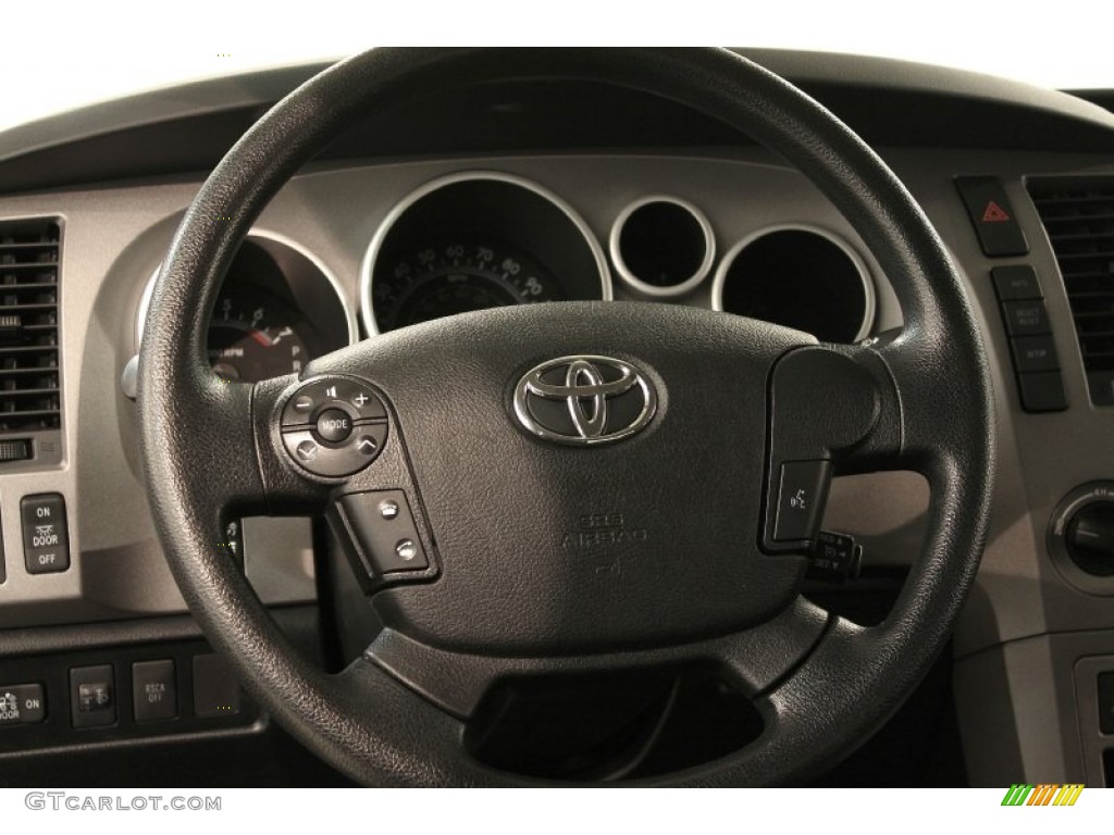 2010 Toyota Tundra SR5 Double Cab 4x4 Black Steering Wheel Photo #71147586