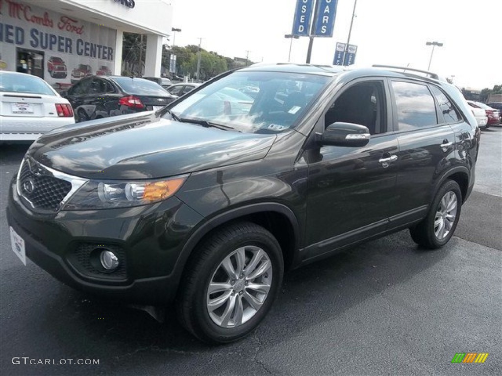 2011 Sorento EX - Tuscan Olive / Black photo #7