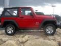 2009 Flame Red Jeep Wrangler X 4x4  photo #2