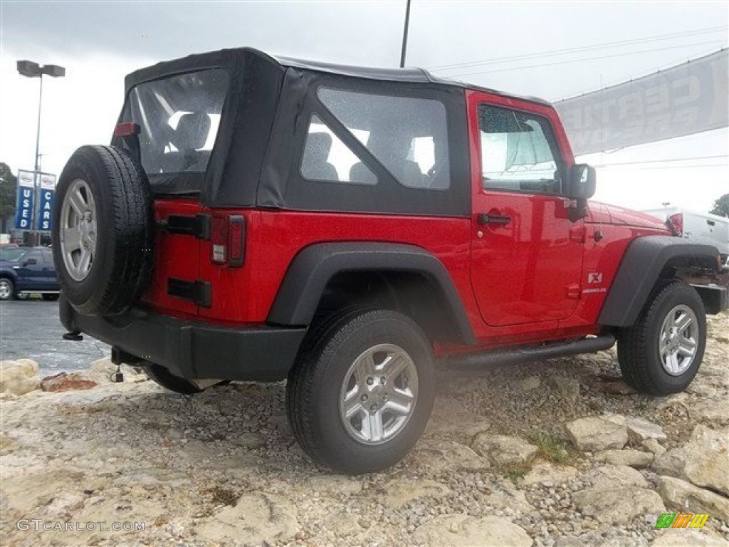 2009 Wrangler X 4x4 - Flame Red / Dark Slate Gray/Medium Slate Gray photo #3