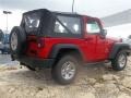 2009 Flame Red Jeep Wrangler X 4x4  photo #3