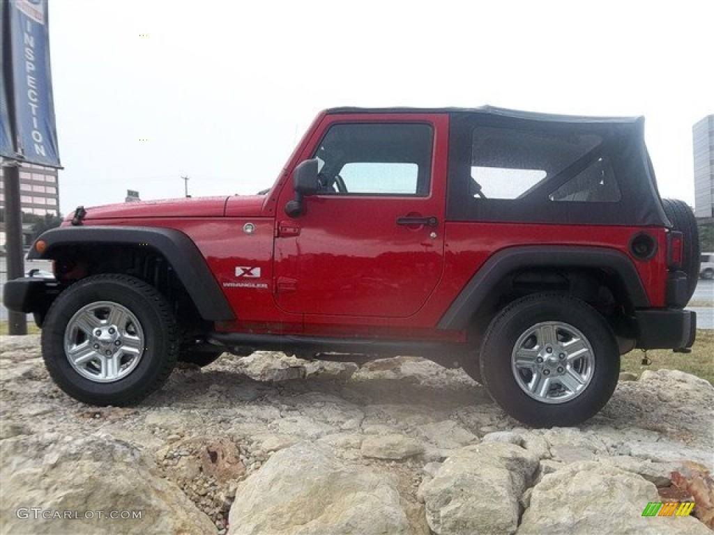 2009 Wrangler X 4x4 - Flame Red / Dark Slate Gray/Medium Slate Gray photo #6