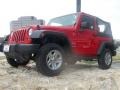 2009 Flame Red Jeep Wrangler X 4x4  photo #7