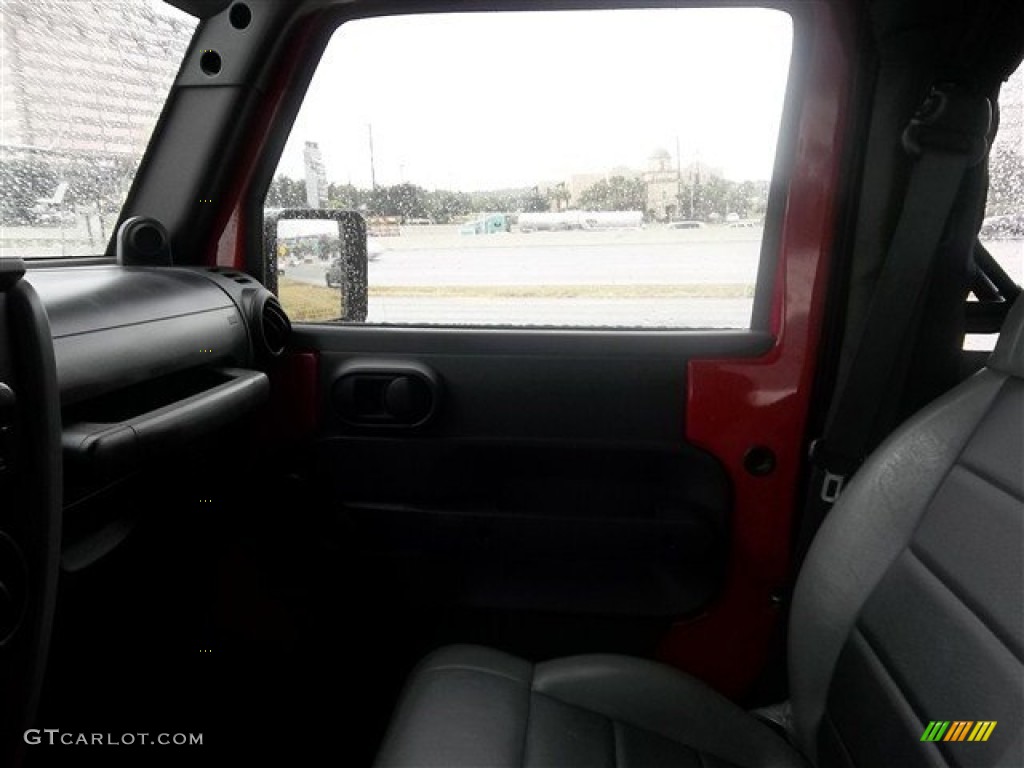2009 Wrangler X 4x4 - Flame Red / Dark Slate Gray/Medium Slate Gray photo #13