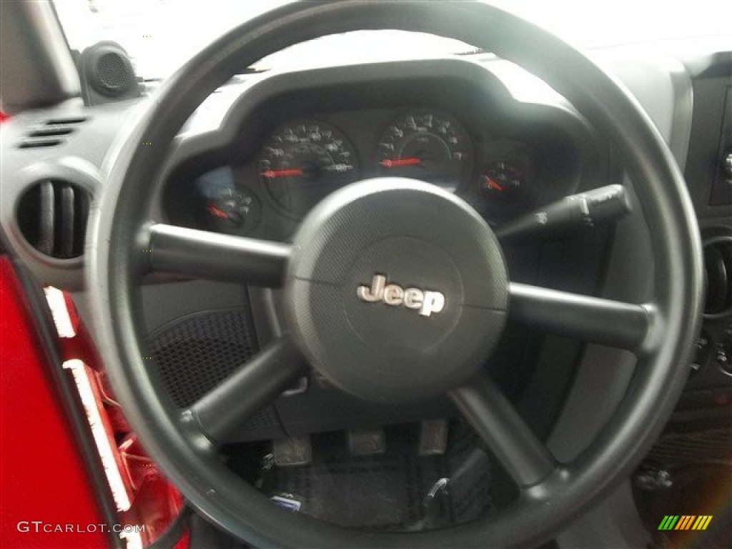 2009 Wrangler X 4x4 - Flame Red / Dark Slate Gray/Medium Slate Gray photo #17