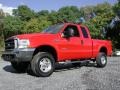 2003 Red Ford F350 Super Duty Lariat SuperCab 4x4  photo #1