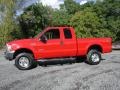 2003 Red Ford F350 Super Duty Lariat SuperCab 4x4  photo #3