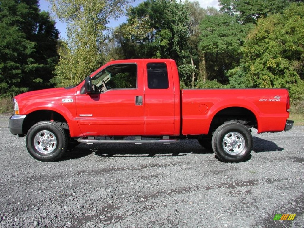 Red 2003 Ford F350 Super Duty Lariat SuperCab 4x4 Exterior Photo #71149860