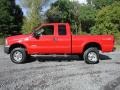 2003 Red Ford F350 Super Duty Lariat SuperCab 4x4  photo #4