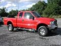 2003 Red Ford F350 Super Duty Lariat SuperCab 4x4  photo #16
