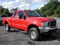 2003 Red Ford F350 Super Duty Lariat SuperCab 4x4  photo #17