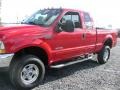 2003 Red Ford F350 Super Duty Lariat SuperCab 4x4  photo #22