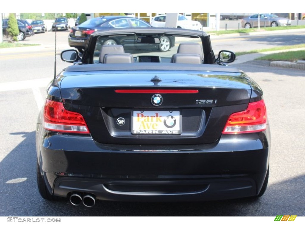 2012 1 Series 135i Convertible - Black Sapphire Metallic / Gray photo #6