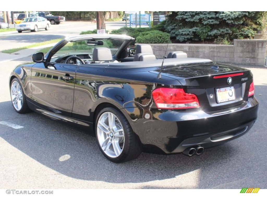 2012 1 Series 135i Convertible - Black Sapphire Metallic / Gray photo #7