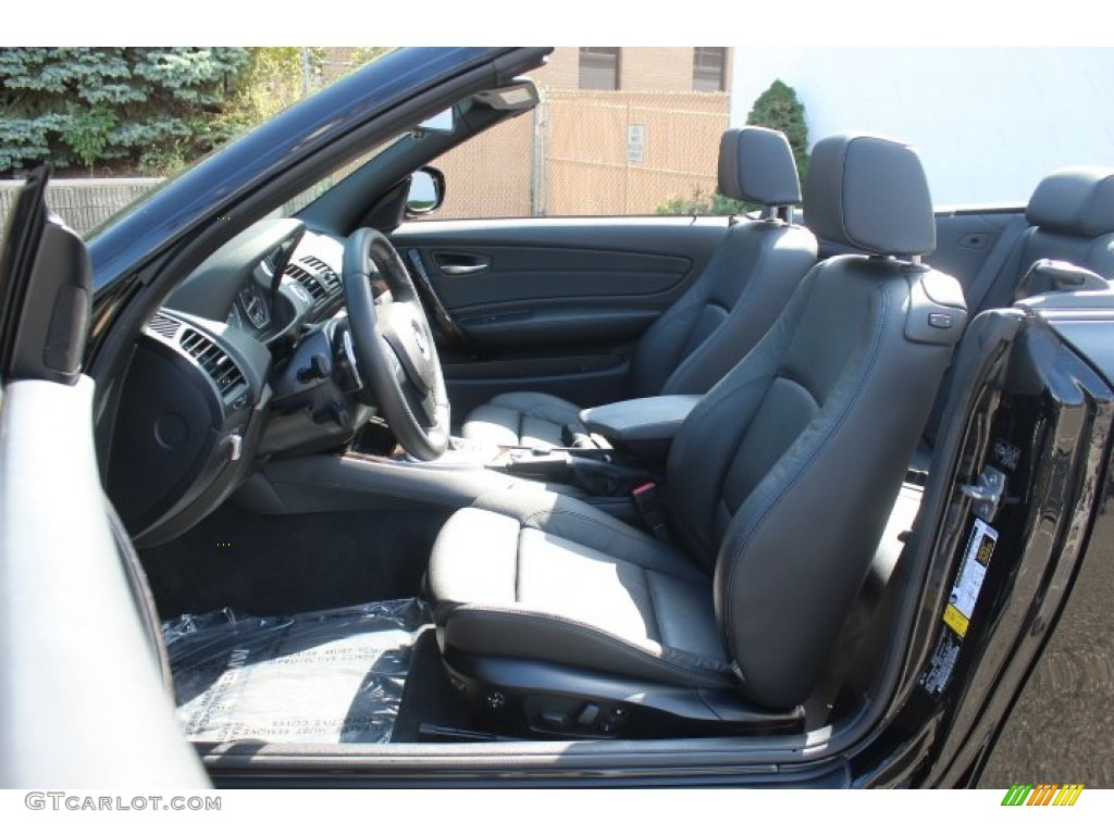 2012 1 Series 135i Convertible - Black Sapphire Metallic / Gray photo #11