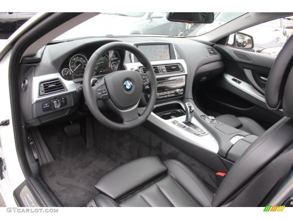 Black Nappa Leather Interior 2012 BMW 6 Series 650i Coupe Photo #71151843