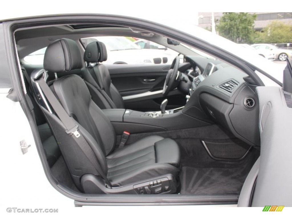 Black Nappa Leather Interior 2012 BMW 6 Series 650i Coupe Photo #71151973