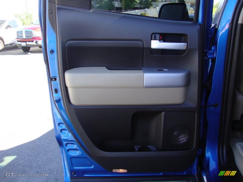 2008 Tundra Limited Double Cab 4x4 - Blue Streak Metallic / Beige photo #22