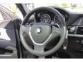 2013 BMW X6 Ivory White/Black Interior Steering Wheel Photo