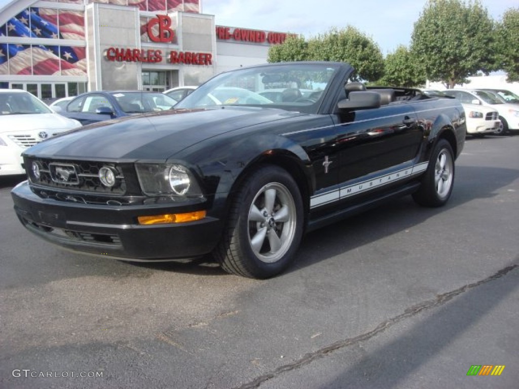 2008 Mustang V6 Premium Convertible - Black / Dark Charcoal photo #5