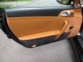 2007 Porsche 911 Natural Leather Brown Interior Door Panel Photo
