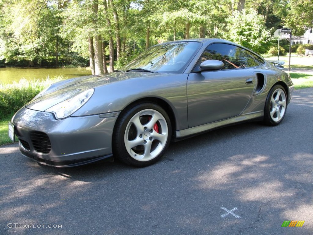 2001 911 Turbo Coupe - Seal Grey Metallic / Natural Grey photo #1