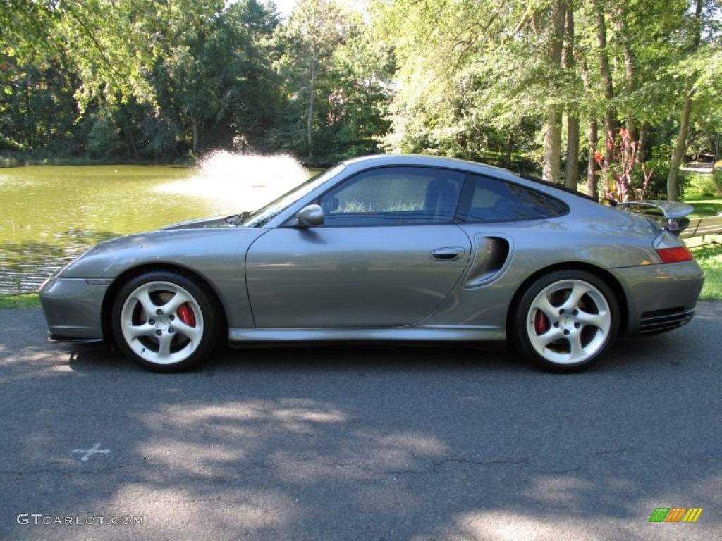 2001 911 Turbo Coupe - Seal Grey Metallic / Natural Grey photo #3