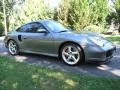 2001 Seal Grey Metallic Porsche 911 Turbo Coupe  photo #9