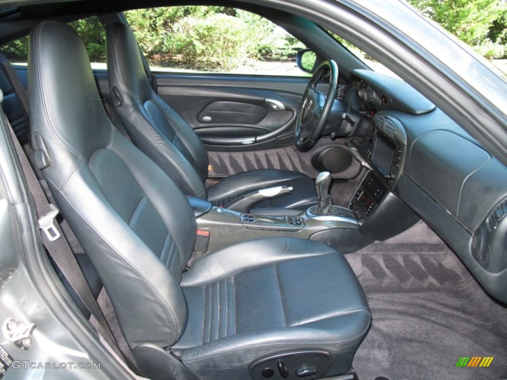 Natural Grey Interior 2001 Porsche 911 Turbo Coupe Photo #71155572