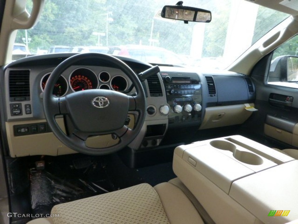 Sand Beige Interior 2013 Toyota Tundra Double Cab 4x4 Photo #71158551