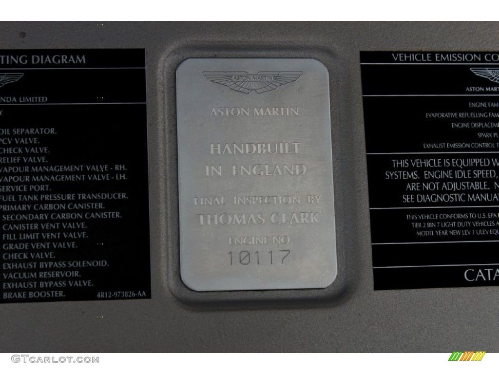 2005 Aston Martin Vanquish S Info Tag Photo #71160420