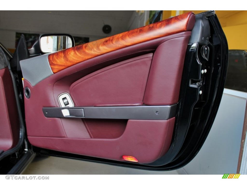 2006 Aston Martin DB9 Volante Iron Ore Red Door Panel Photo #71160786