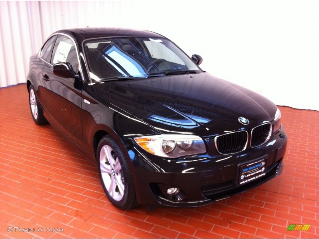 2013 1 Series 128i Coupe - Jet Black / Black photo #1