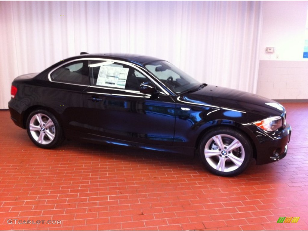 2013 1 Series 128i Coupe - Jet Black / Black photo #3