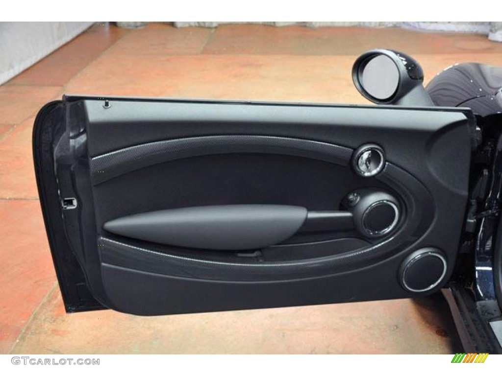 2013 Mini Cooper S Roadster Carbon Black Door Panel Photo #71165430