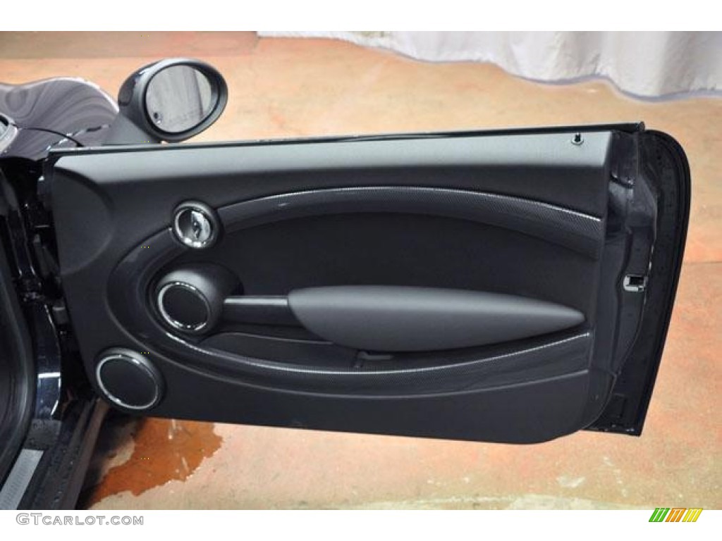 2013 Mini Cooper S Roadster Carbon Black Door Panel Photo #71165448