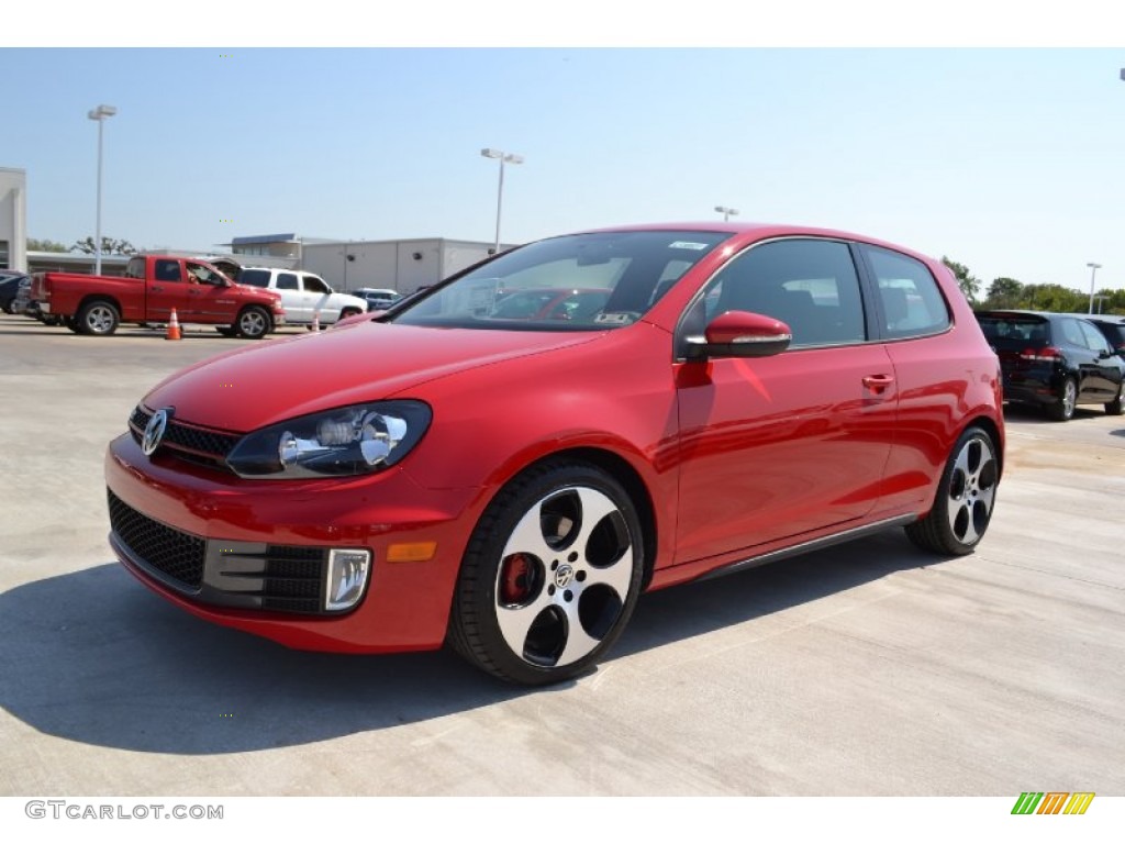 2013 GTI 2 Door - Tornado Red / Interlagos Plaid Cloth photo #1