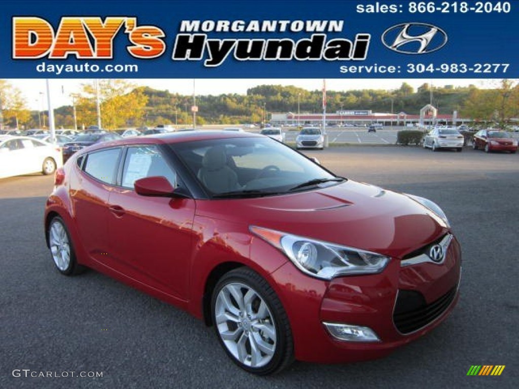 2012 Veloster  - Boston Red / Gray photo #1